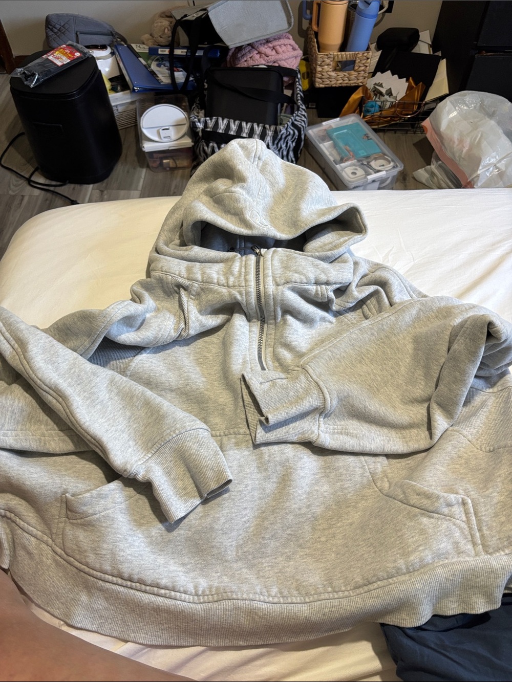 WOMENS lululemon scuba light grey l/xl new condition